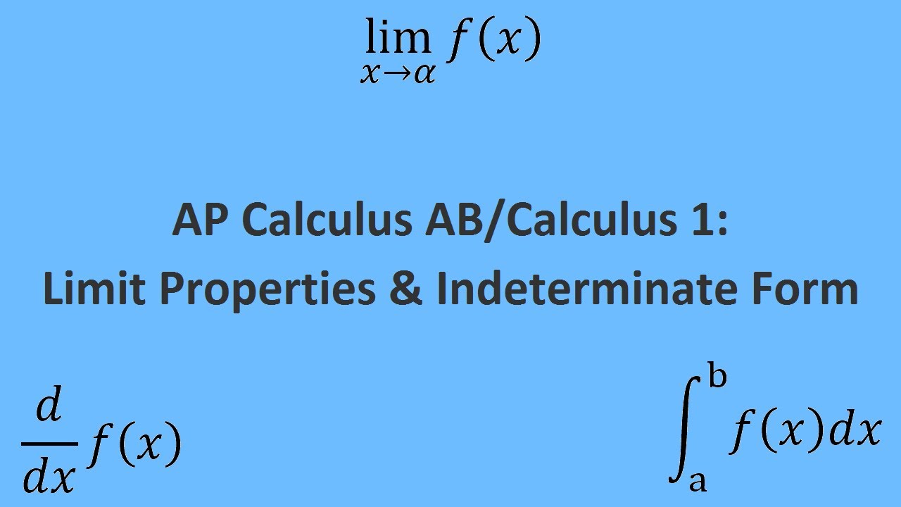 Limit Properties & Indeterminate Form