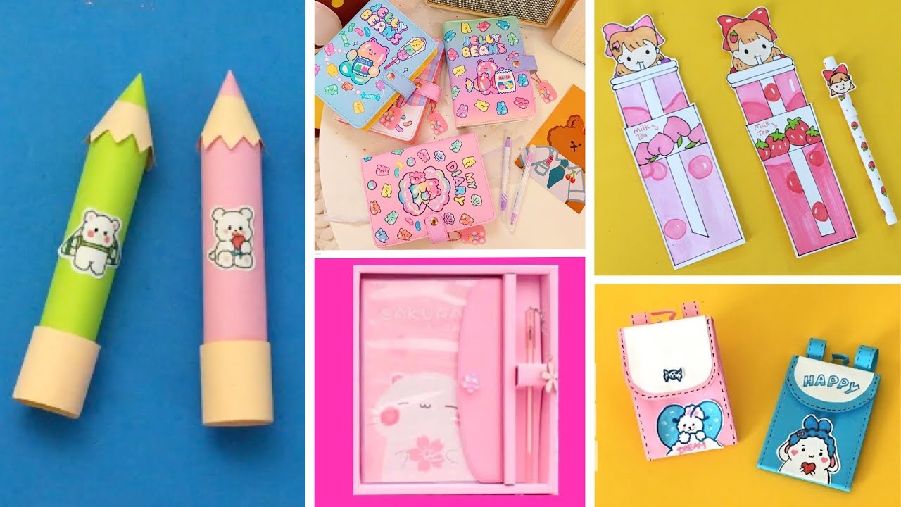 5 DIY - CUTE SCHOOL SUPPLIES - Paper Craft - DIY Mini Notebooks - girl crafts -Back to School Crafts