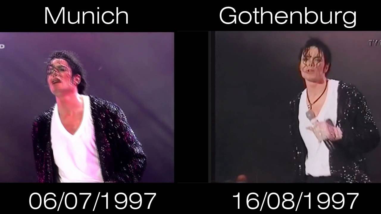 Michael Jackson - Billie Jean Live Munich vs Gothenburg 1997 - HIStory World Tour