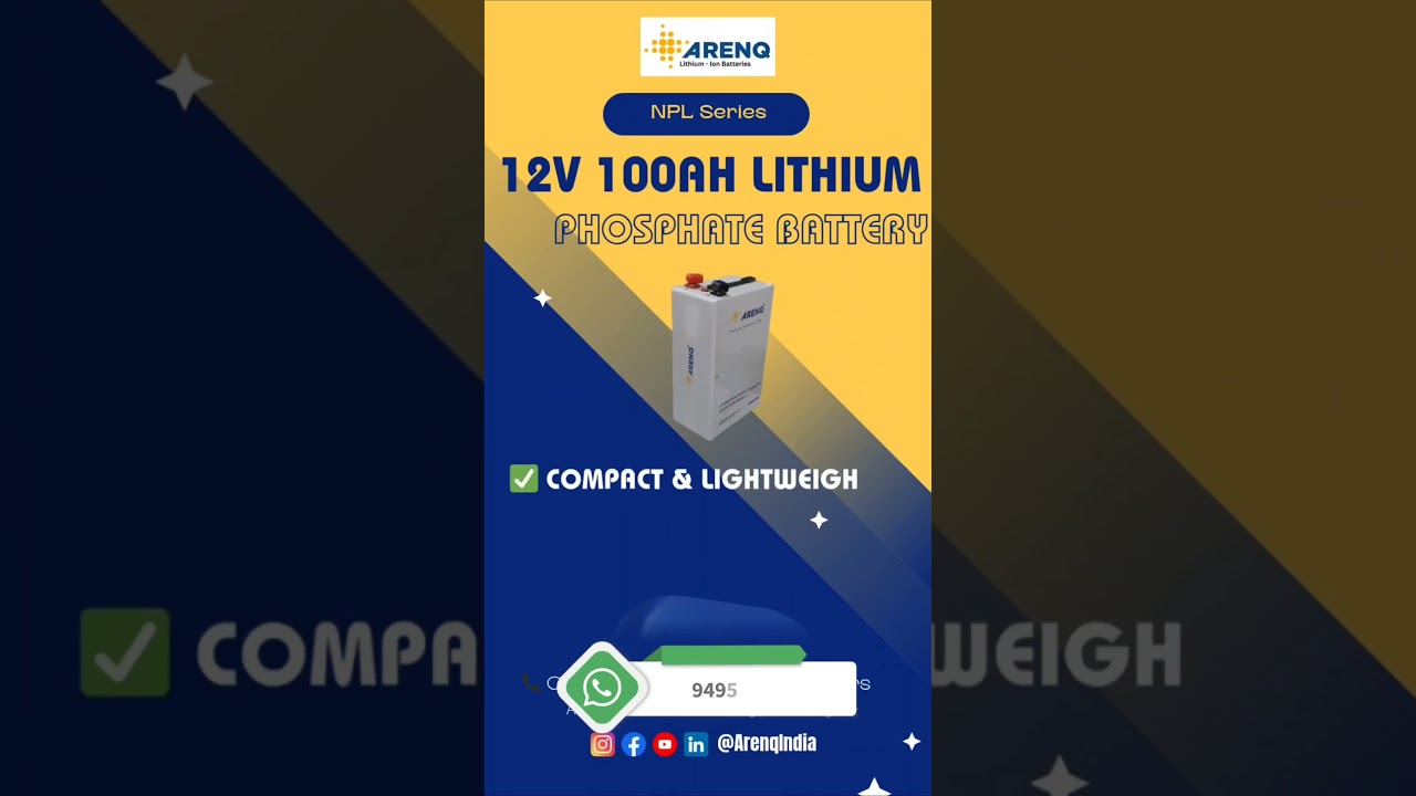 Arenq Lithium battery For Existing inverters & new solar inverters 