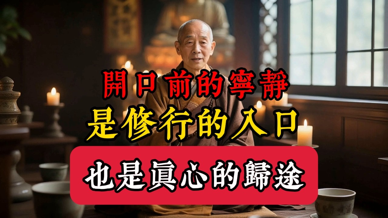開口前的停頓，找回真實的自己。#佛學 #因果# 業力 #覺察# 內耗 #孤獨# 心流 #改命# 轉運 #脫口而出# 人際關係 #心與心# 禪宗 #潛意識# 能量