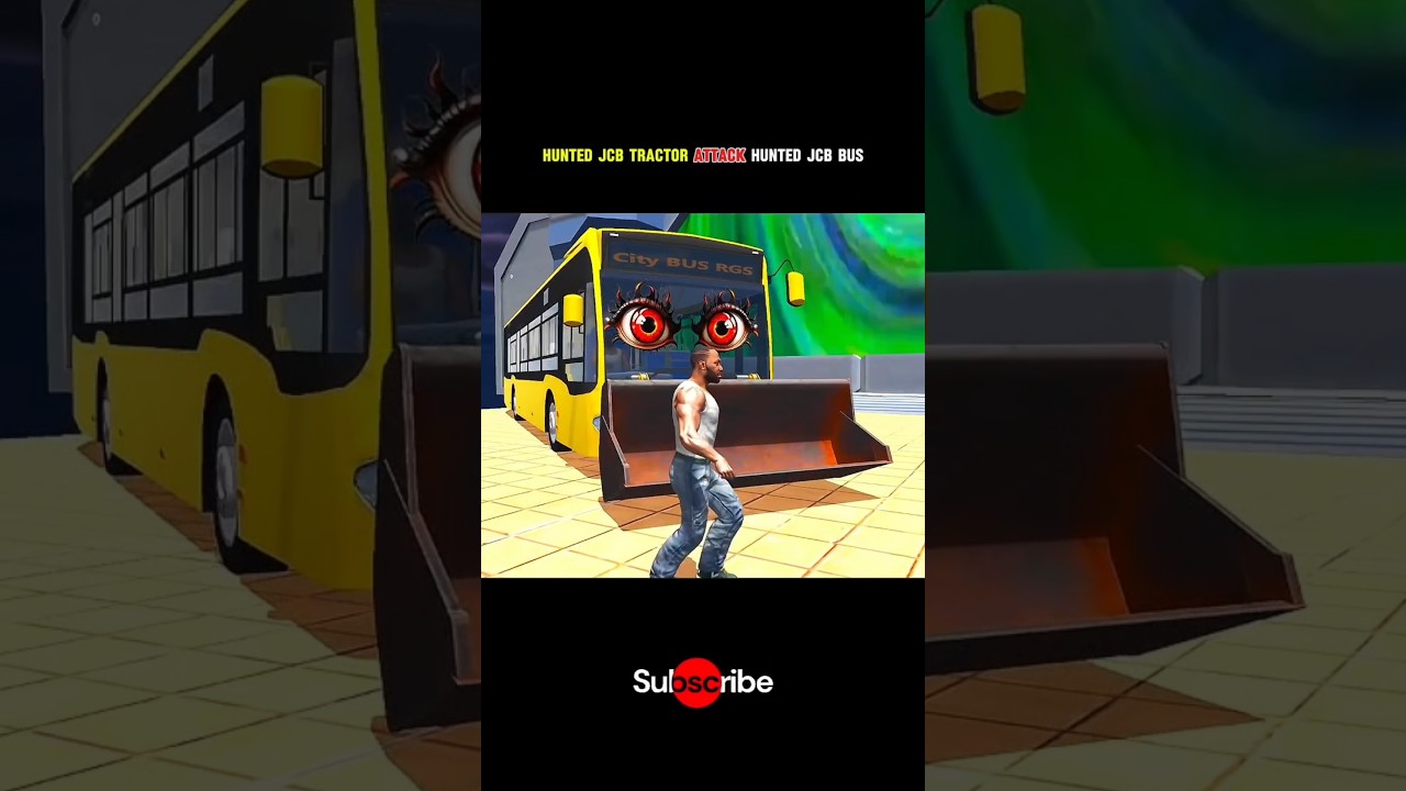 💀Hunted JCB tractor Attack hunted JCB bus | in indian bike driving 3D #gta #indianbike #shorts
