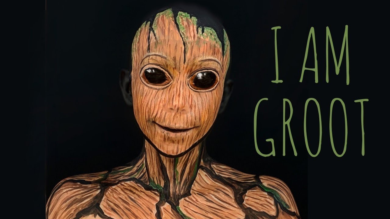 Guardians of The Galaxy - Groot - Cosplay Halloween Makeup