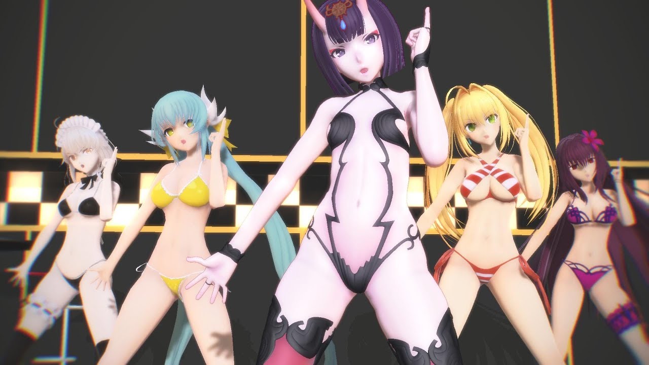 【Fate/MMD】 一騎当千 【ネロ & アルトリア(オルタ) & 清姫 & スカサハ & 酒呑童子】