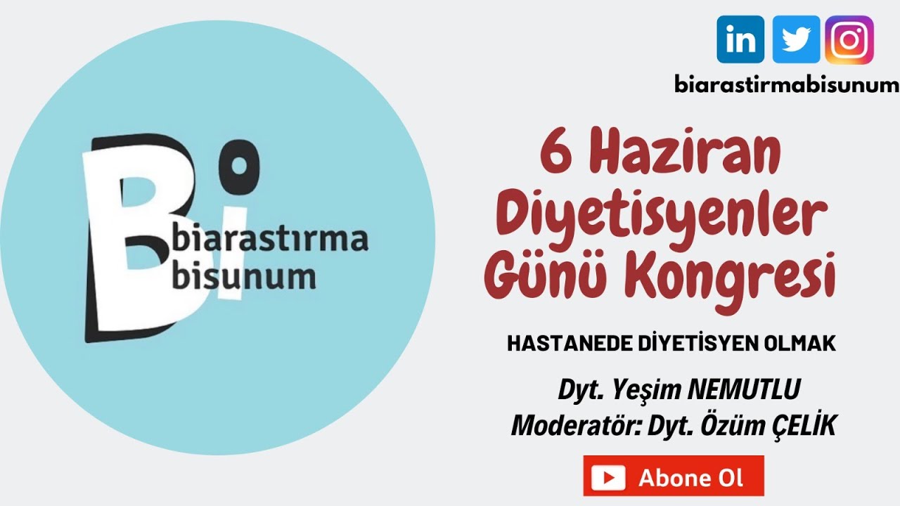 #3 ''Hastanede Diyetisyen Olmak'' Dyt. Yeşim Nemutlu