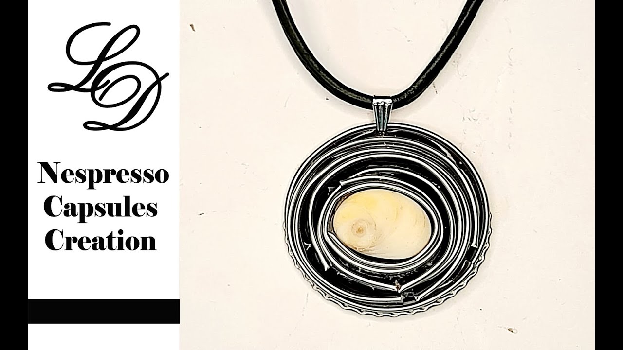 How to Recycle Nespresso Capsules- Easy DIY Craft Coffee Pod Pendant- Recycling Jewelry- Zero Waste