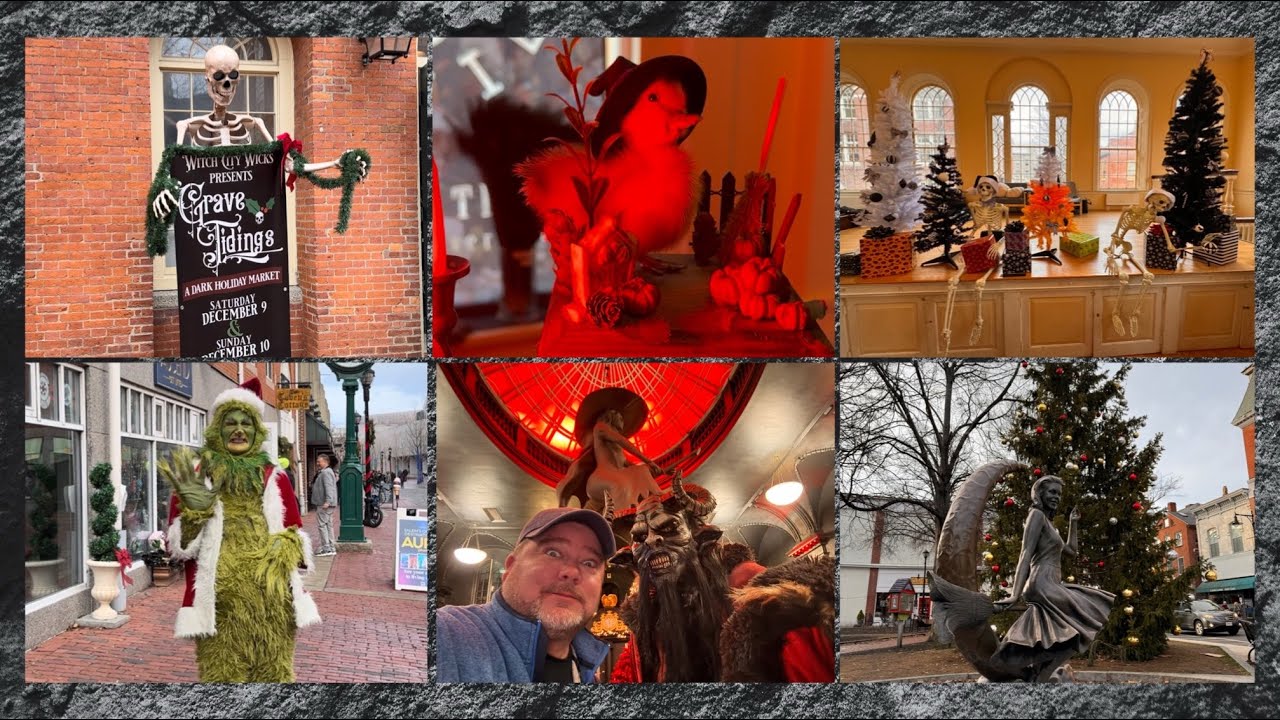 Салем, Массачусетс, могила, мрачный праздничный рынок 2023 - тур D 308, 9 декабря 2023 г.