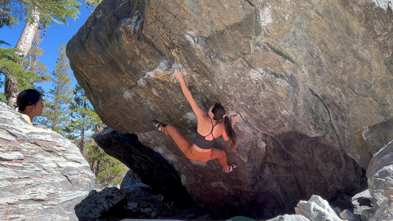 Way Lake Bouldering - Meadow Roof, V8