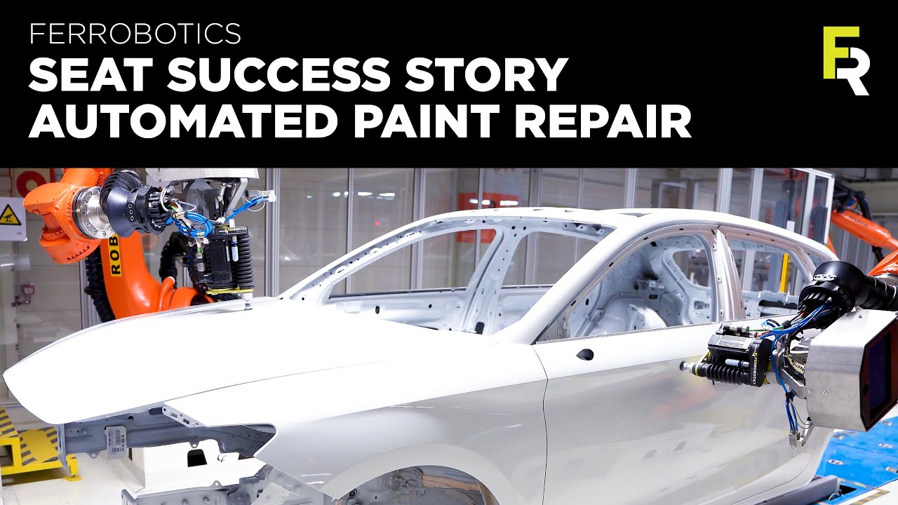 SEAT fully automated paint repair - FerRobotics sensitive orbital sanding + polishing