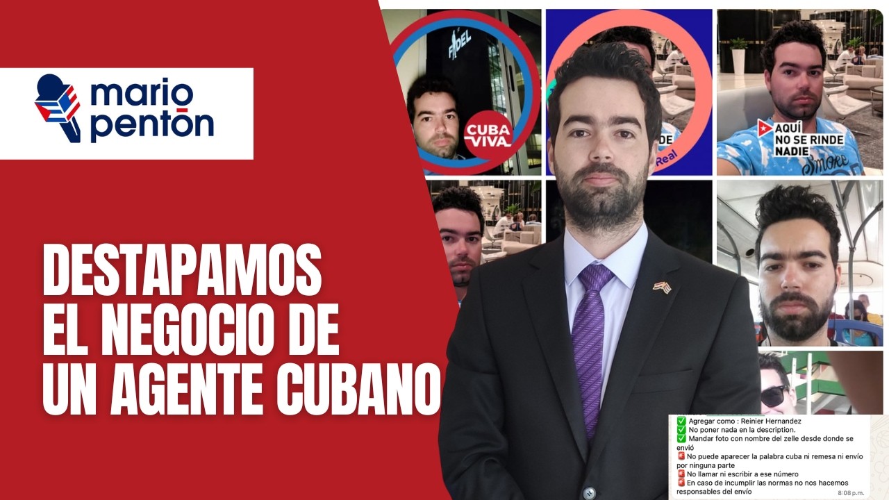 Captado en cámara: hijo de oficial de inteligencia de Cuba maneja remesas desde EEUU