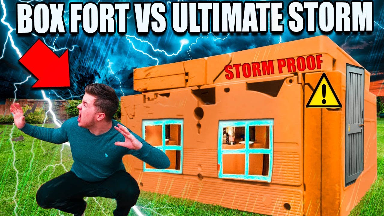 ВЫЖИТЬ В НОЧИ! ULTIMATE Thunderstorm VS Box Fort (24-часовое испытание)