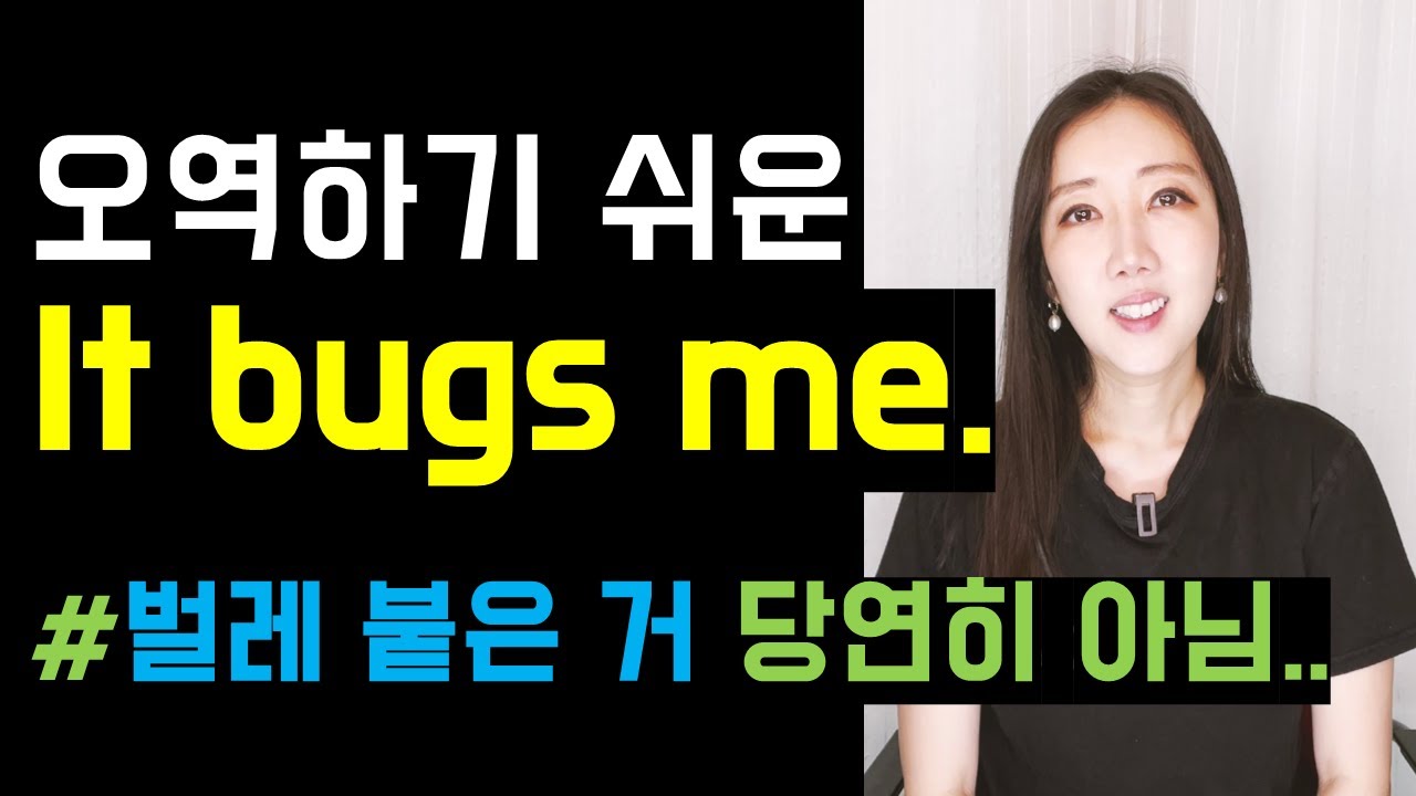 It bugs me. 보자마자 바로 해석이 안되면 꼭 보세요🐞(stickler, street smart까지🩷)