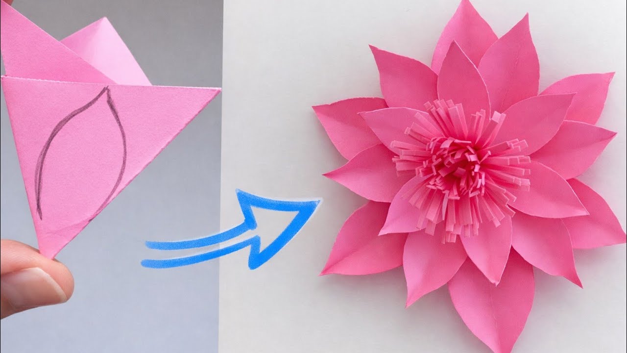 Easy Paper Flower Making Idea | DIY Craft