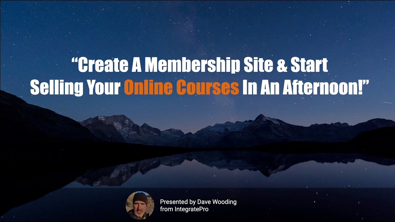 Create A Membership Site And Start Selling Your Online Courses In An Afternoon