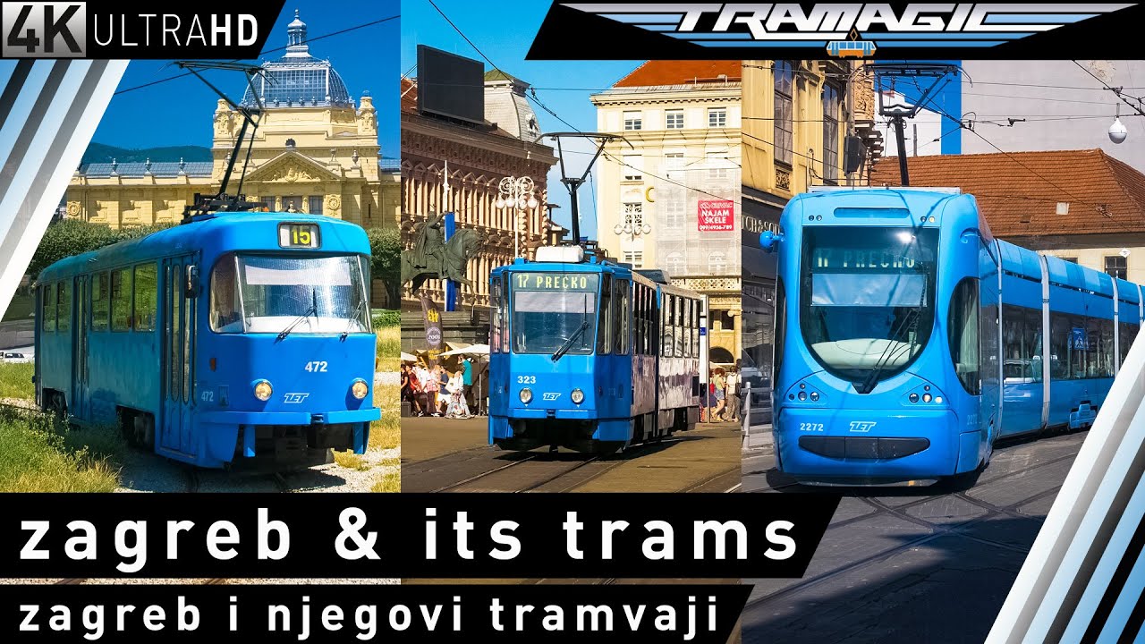 Загреб и его трамваи | 4К