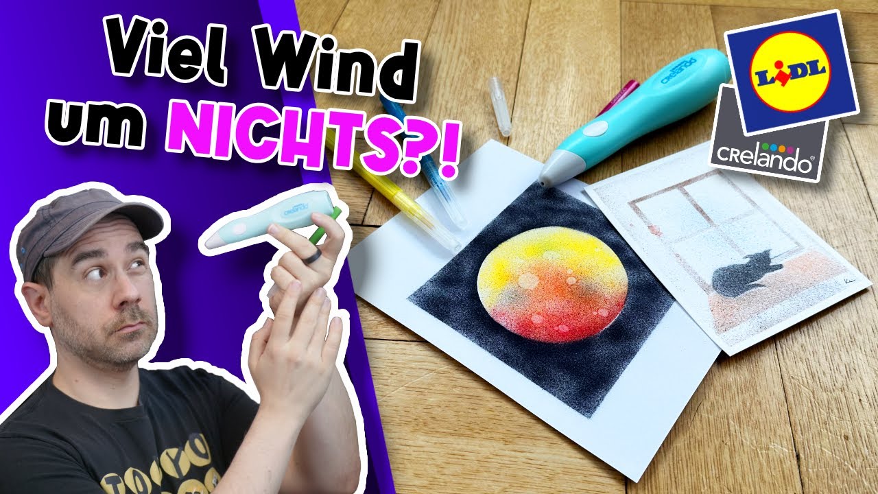 LIDLs Airbrush-Starterset - Mehr als nur Spielzeug?! | Filzstift-Airbrush auf Wasserbasis