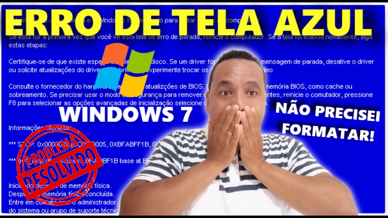 COMO CORRIGIR ERRO DE TELA AZUL DO WINDOWS 7
