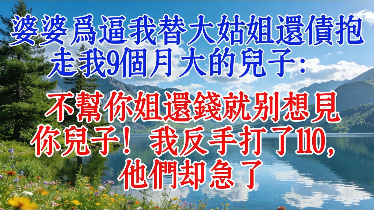 婆婆為逼我替大姑姐還債，抱走我9個月大的兒子：不幫你姐還錢就別想見你兒子！我反手打了110，他們卻急了#婆媳 #故事 #情感
