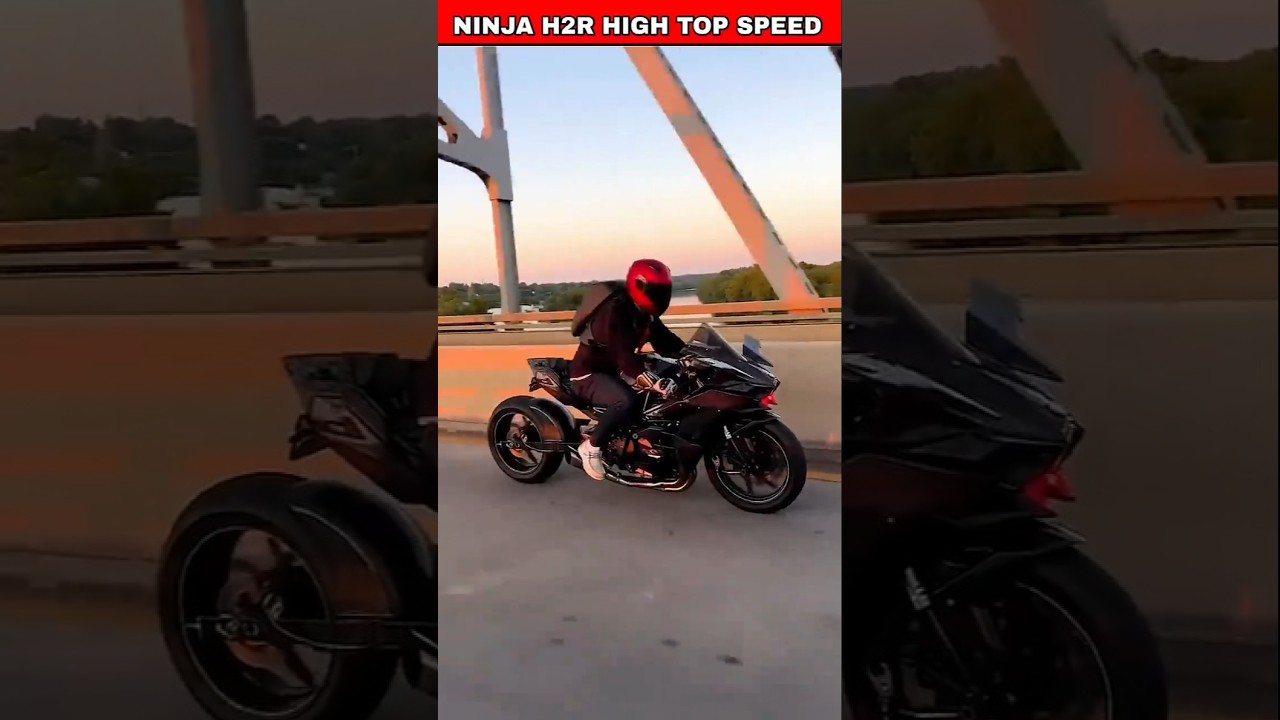 KAWASAKI NINJA H2R HIGH TOPSPEED 😎 #topspeed #h2r #shorts