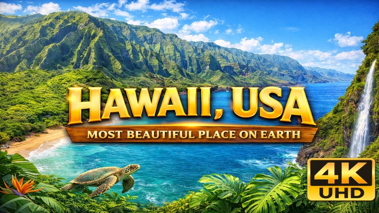 HAWAII USA IN 4K | TROPICAL PARADISE & RELAXING NATURE