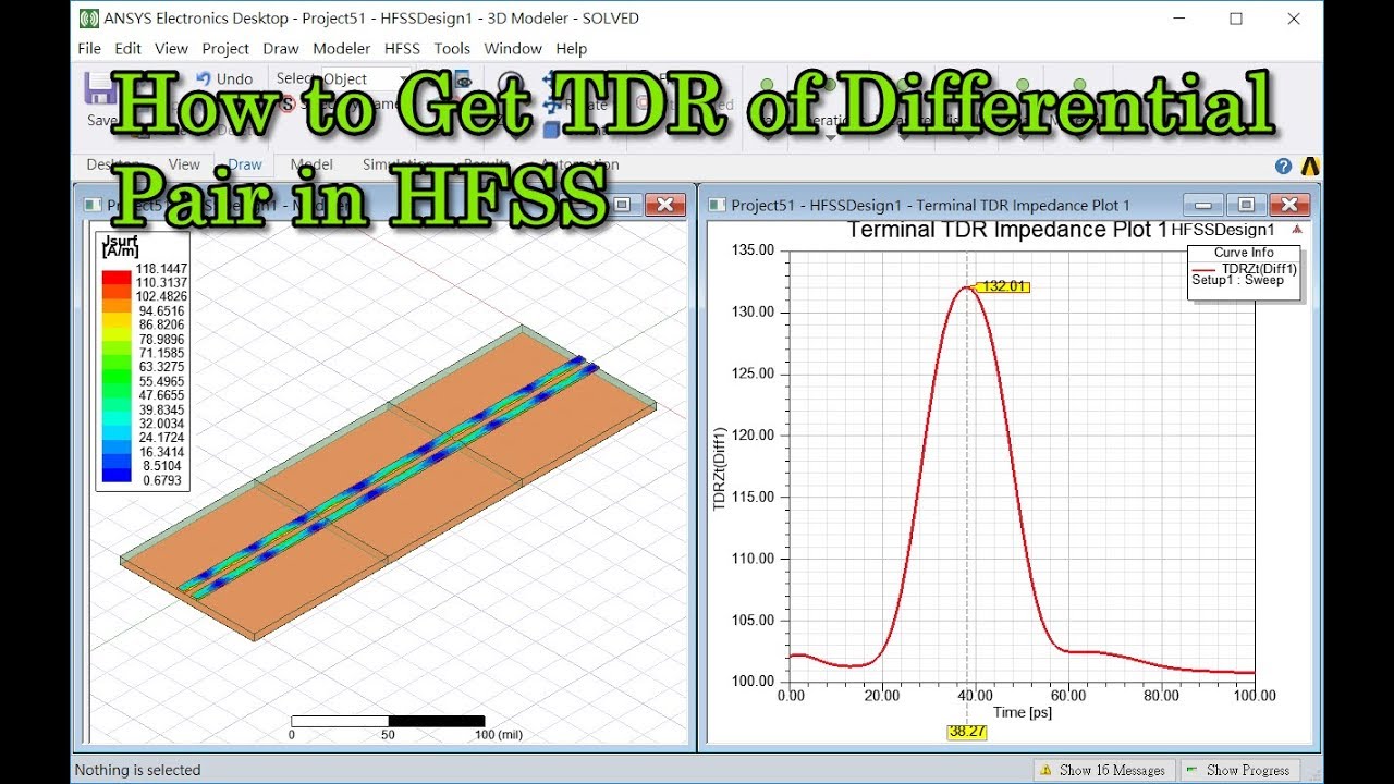 How to get TDR of Differential Pair in HFSS