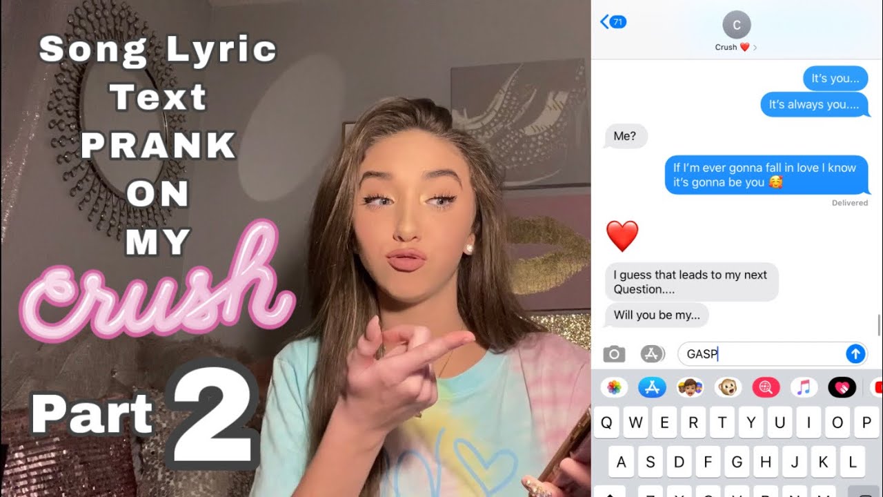 SONG LYRIC TEXT PRANK ON MY TIKTOK CRUSH “PART 2” (I CANT BELIEVE THIS HAPPENED)