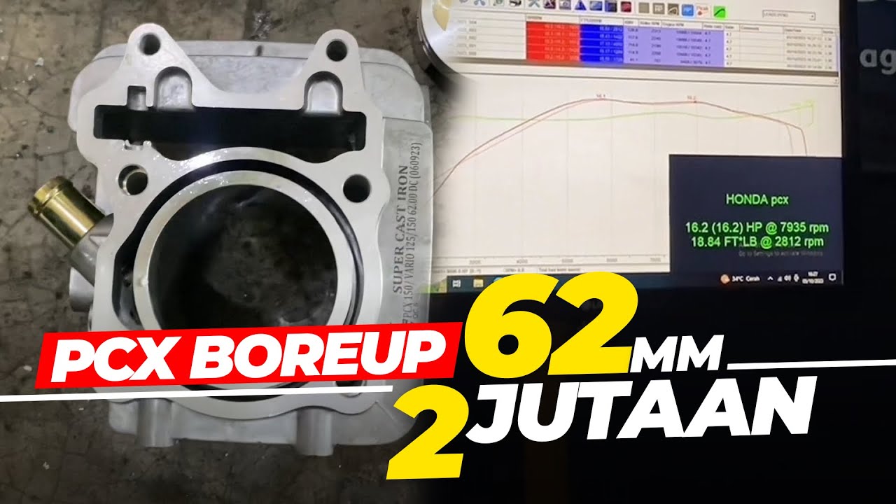 BOREUP PCX 150 ke 62MM | 2JTan Aja BOSS!