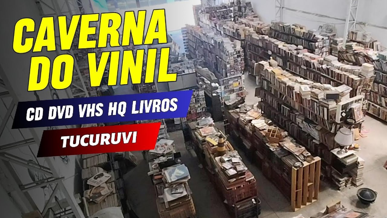CAVERNA DO VINIL: Sebo gigante na Zona Norte! Galpão lotado de Discos, LP, CD, DVD, VHS, Livros e HQ