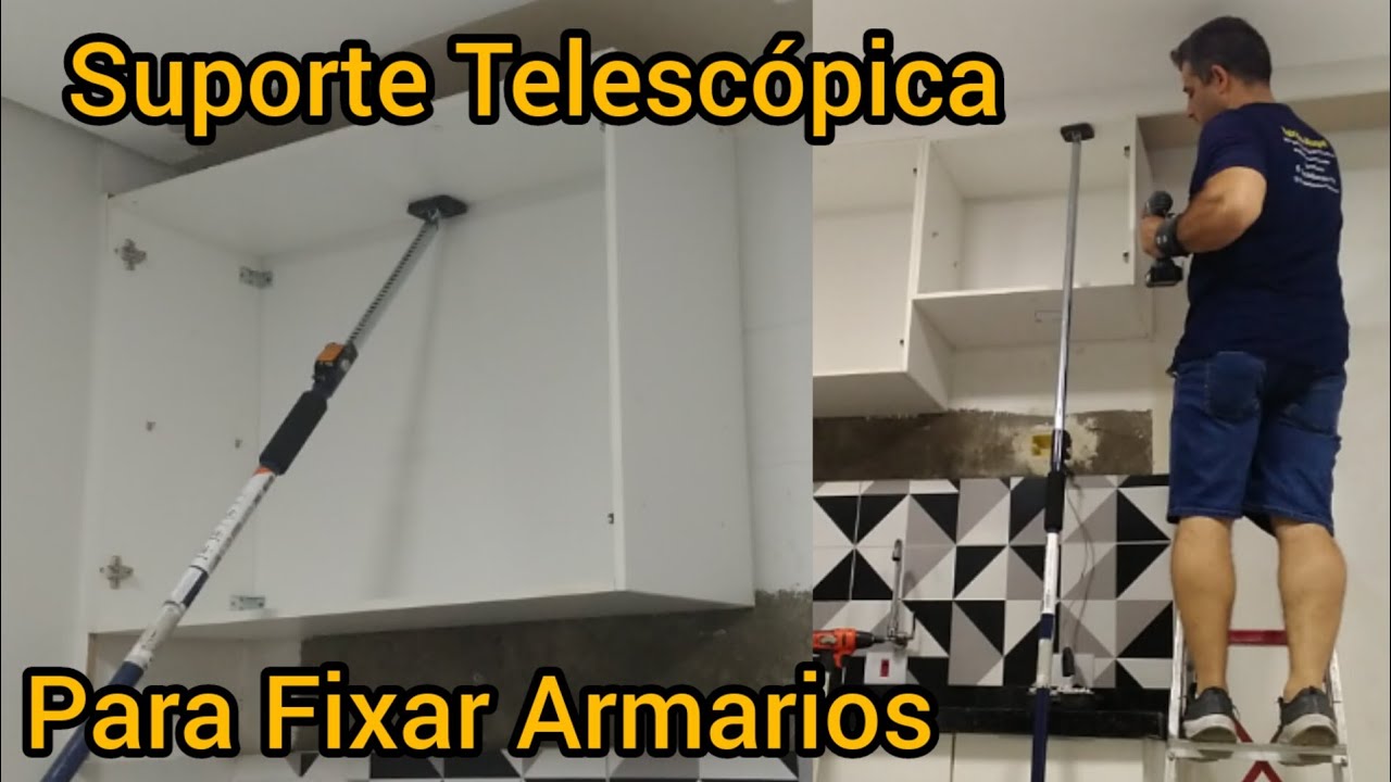 Ferramenta Suporte Telescópico para Fixar Armarios (Meu Ajudante minha Vida)