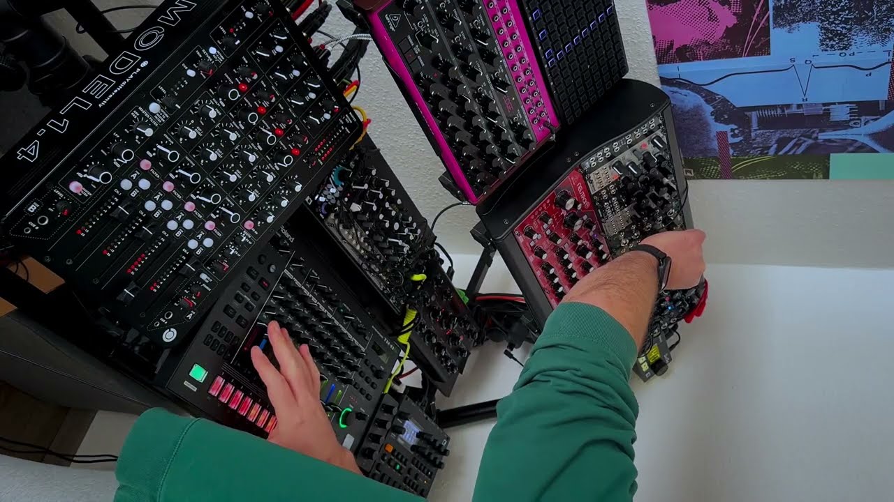 Hypnotic Techno Jam | Modular, Digitakt 2, Roland TR-8S, Erica Synths Echolocator, Ohm Force Bohm