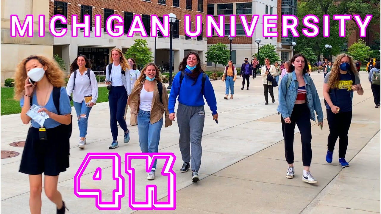 Sunset Walk at One of the Best Universities, University of Michigan 4K - UHD