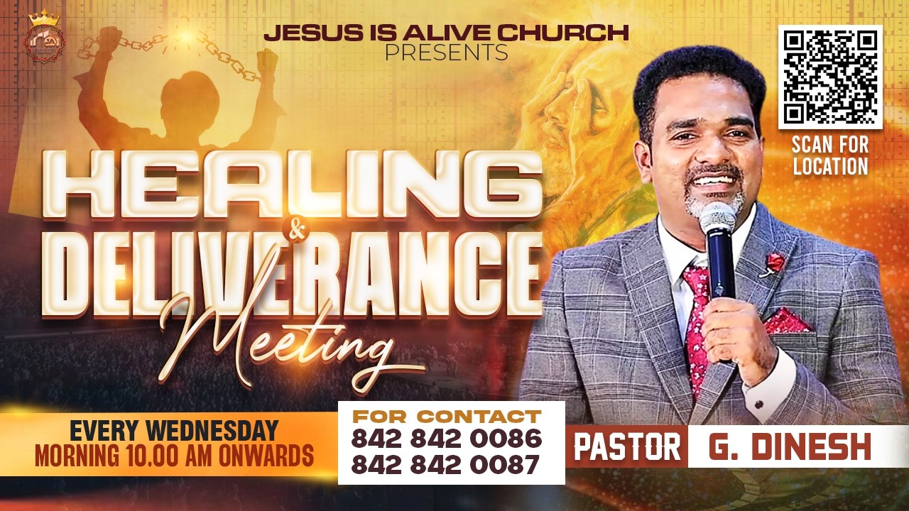 🔴🅻🅸🆅🅴 WEDNESDAY DELIVERANCE MEETING || PASTOR.G.DINESH || JESUS IS ALIVE MINISTRIES