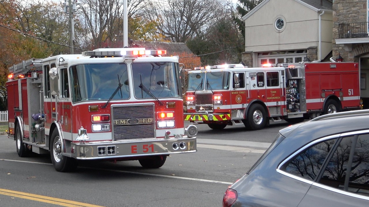 Town of Mamaroneck FD *NEWly Redesignated Engine 36, *NEW* Engine 51, & Ladder 19 Responding