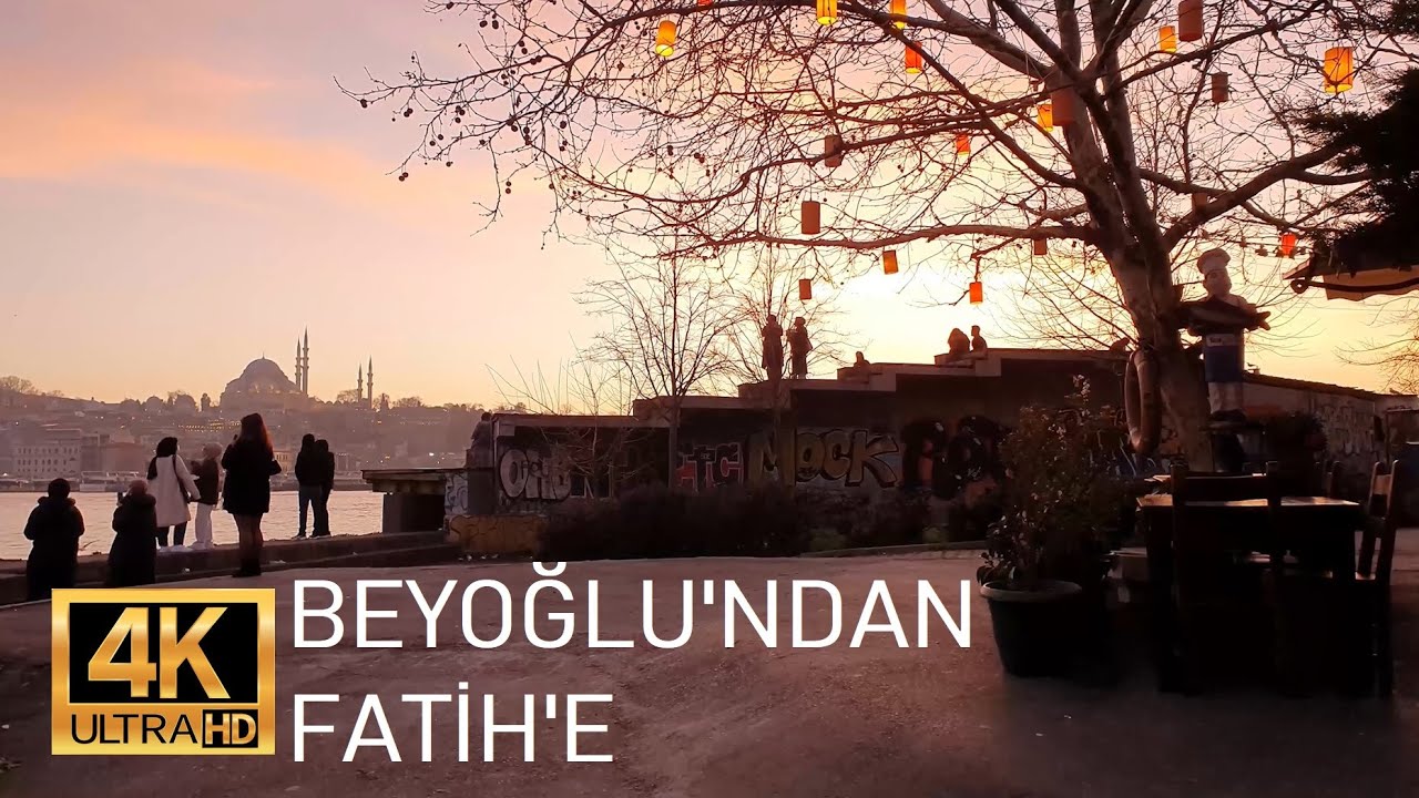 Karaköy Azapkapı Sunset [Secret Places of Istanbul], Beyoğlu İstanbul | Walking Tour |2021| 4K 60fps