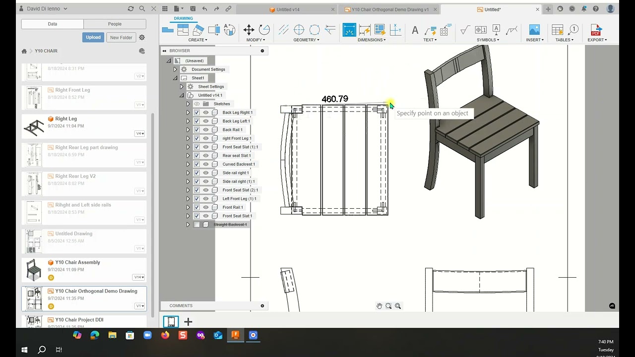 Y10 Chair Orthogonal Drawing Pt6