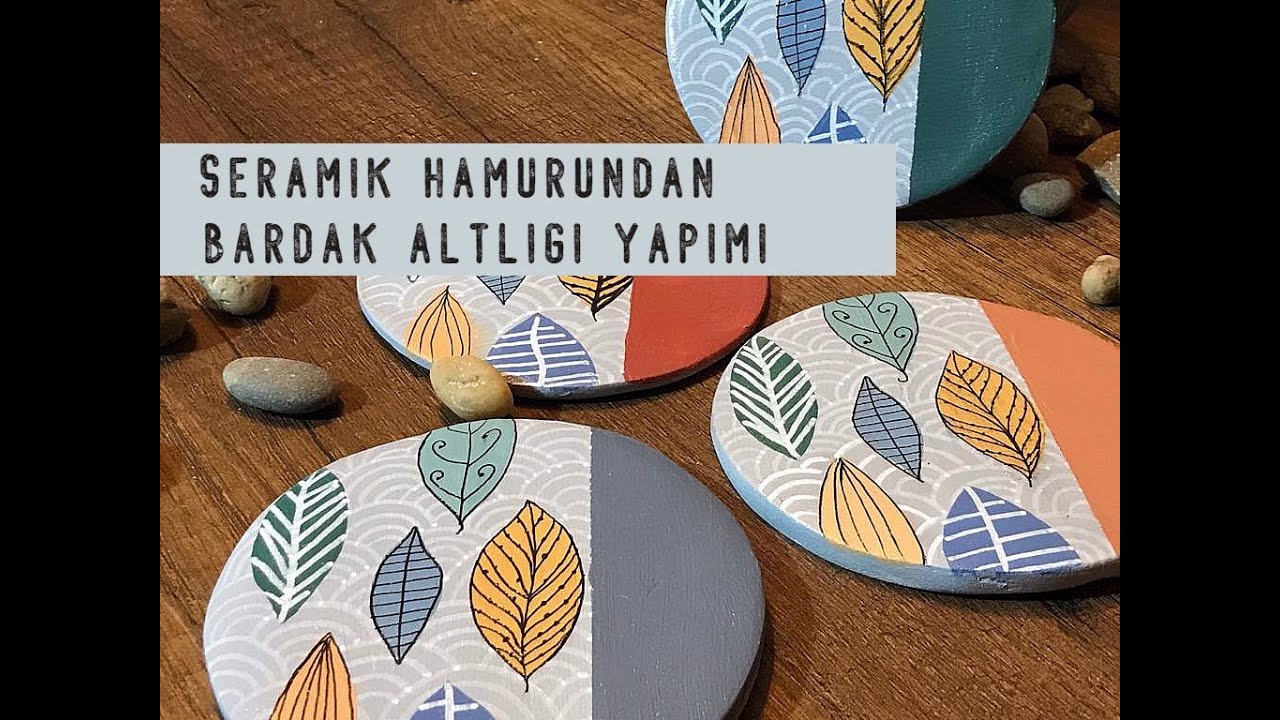 Havayla kuruyan seramik hamuruyla bardak altlıkları yapımı