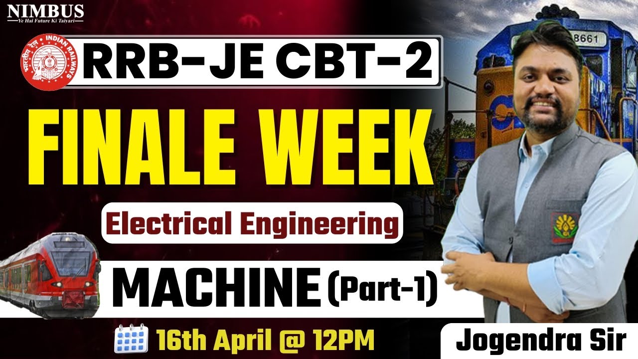 Electrical Machine Complete Syllabus Revision 🔥Electrical Machine Marathon Session RRB JE CBT 2 Exam