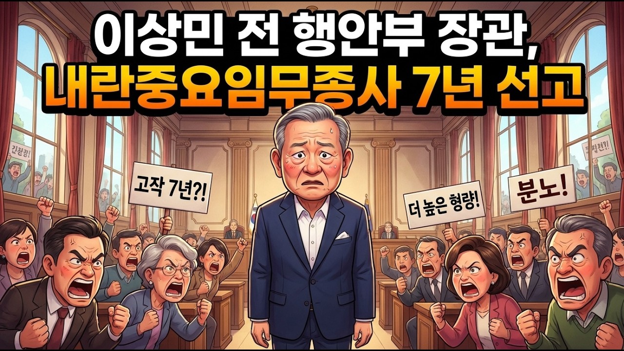 이상민 전 행안부 장관, 내란중요임무종사 7년 선고