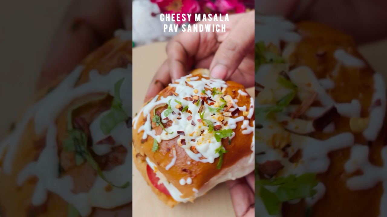 Cheesy Masala Pav Sandwich🤤😍😋🤩|Cheesy Pav Sandwich| Masala Pav Sandwich 