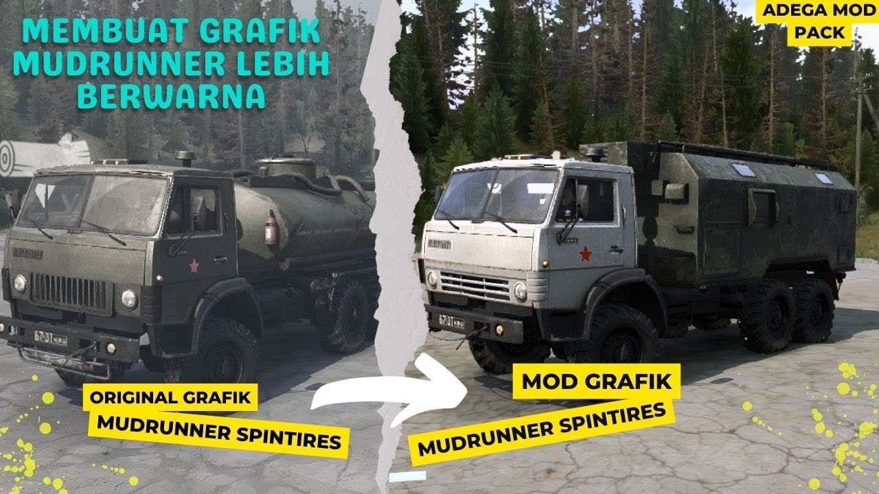 Ubah Grafik Mudrunner Spintires Menjadi Lebih Berwarna Dan Realistis Menggunakan Adega Mod Pack