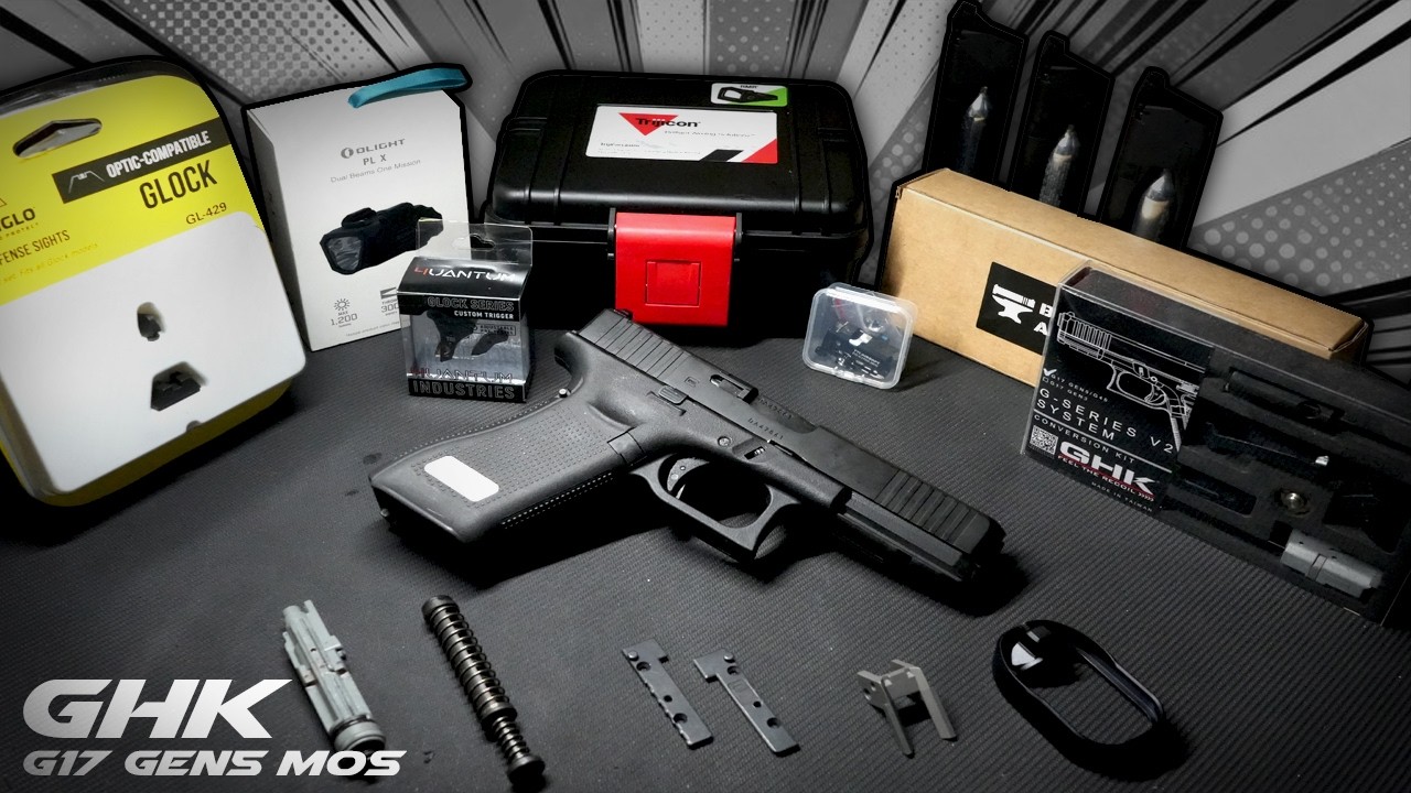 GHK G17 Custom Build Окно в затворе, лазерный stippling и премиальные детали для страйкбольного