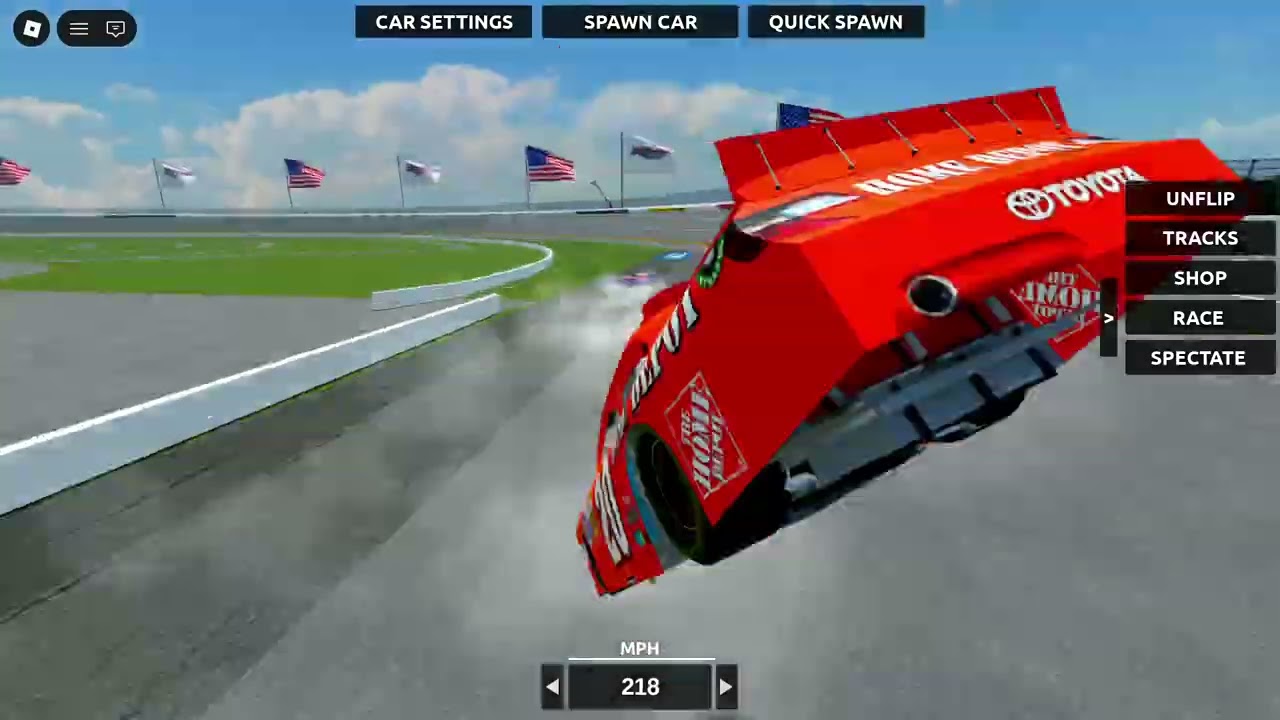 Destroying Cars Using The Speedramp In Pummu Talladega Online Lobbies