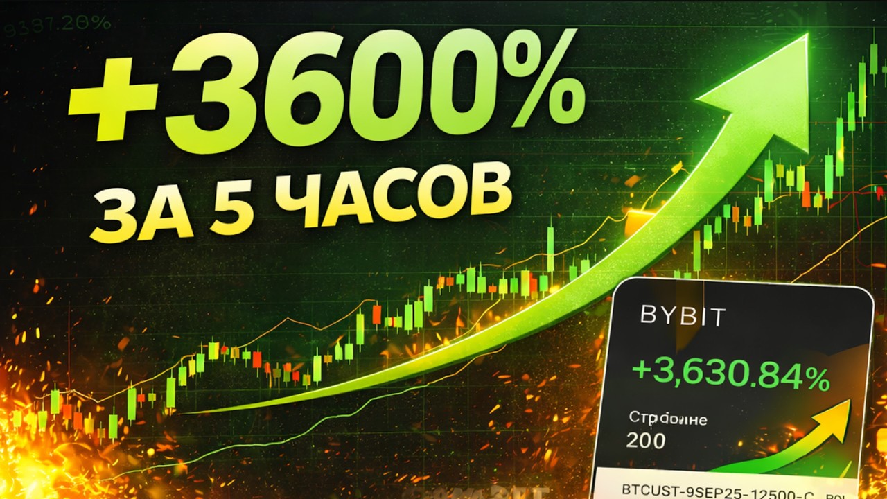 Опционы Bybit. 3600% за 5 часов. Показываю ОТ и ДО