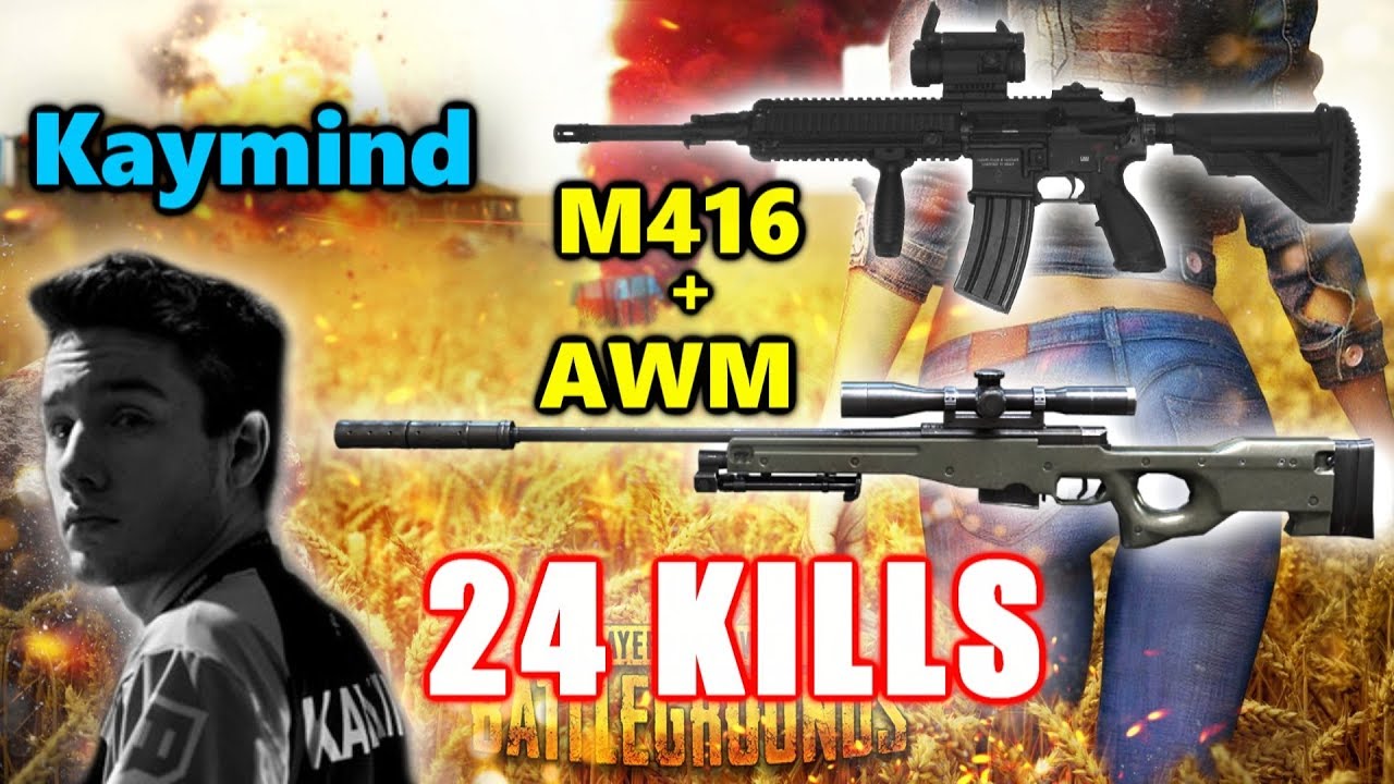Cloud 9 Kaymind - 24 KILLS - M416+AWM - SOLO - PUBG