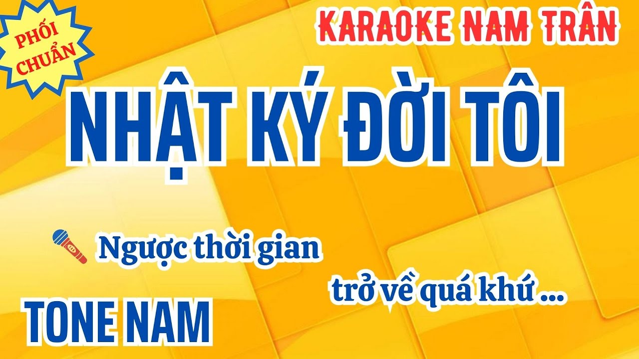 Karaoke Nhật Ký Đời Tôi Tone Nam | Nam Trân