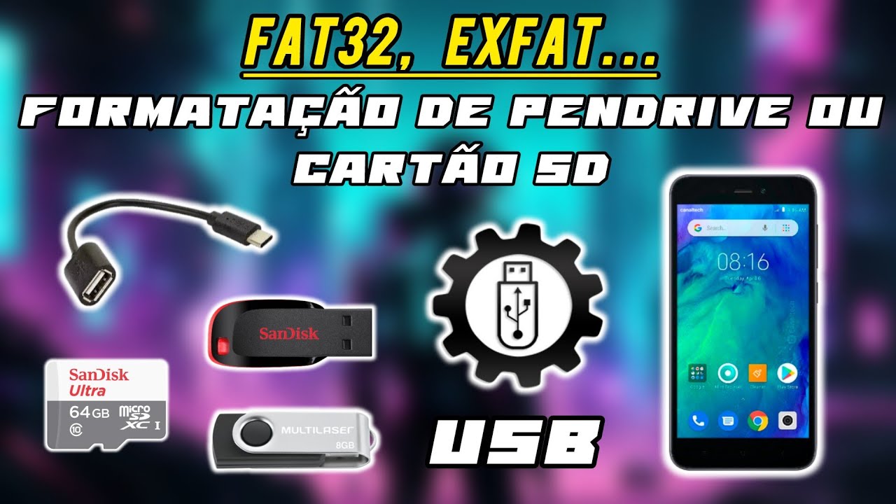 FÁCIL! COMO FORMATAR PENDRIVE OU CARTÃO SD EM FAT32, EXFAT.... PELO CELULAR, CORREÇÃO DE ERROS!