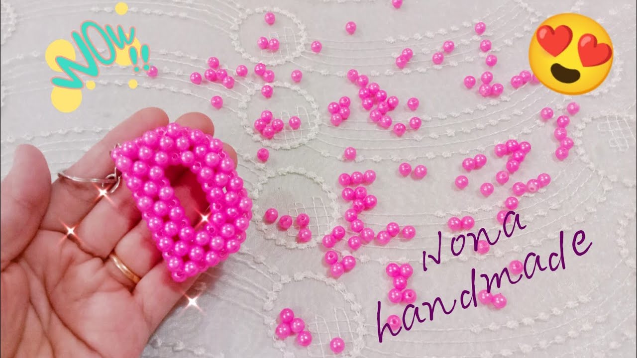 فن الخرز: طريقة عمل حرف (D) بالخرز how to make letter (D) with beads by Nona handmade