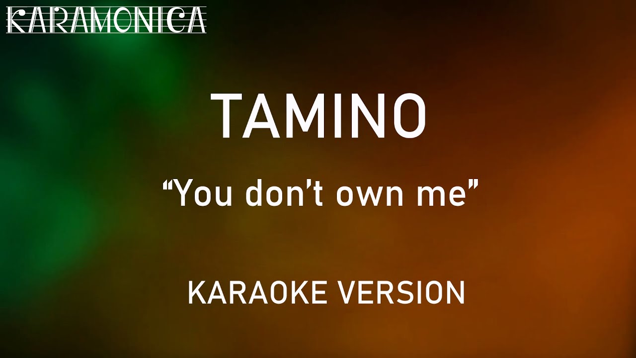 You don't own me - by Tamino - Karaoke version