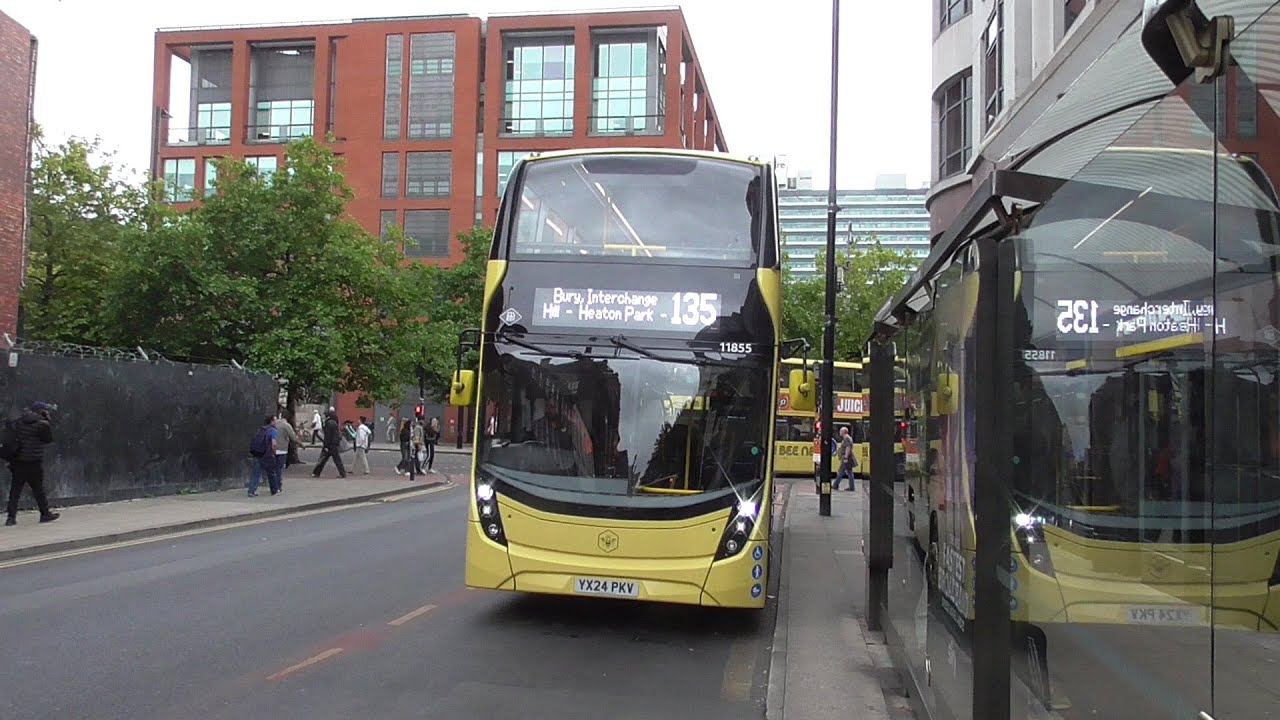 Manchester Bus Ride - Number 135 route part one: Piccadilly Gardens to Heaton Park
