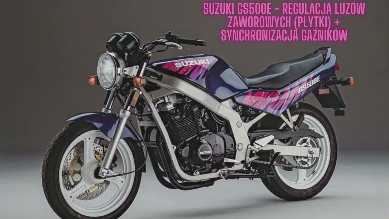 Suzuki Gs 500E Regulacja luz&oacute;w zaworowych (płytki) + synchronizacja gaźnik&oacute;w